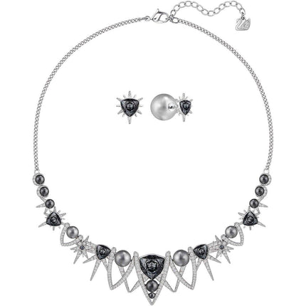 Swarovski Women's Necklace Set - Fantastic Gray & Clear Crystal | 5259472 ,
