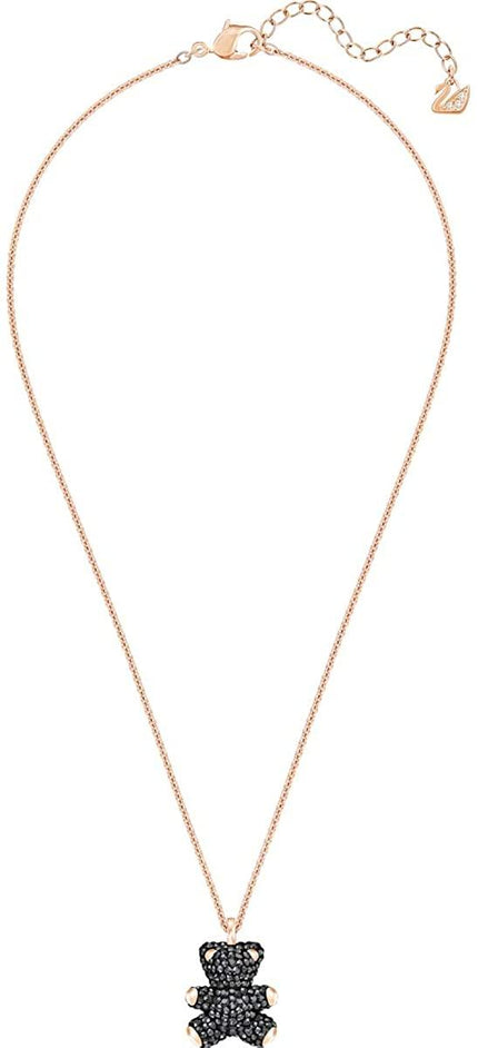 Swarovski Women's Necklace - Teddy 3D Black Pendant Rose Gold Plated | 5300448 ,