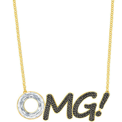 Swarovski Women's OMG Necklace - Humorist Black And Silver-Toned Crystal | 5351569 ,
