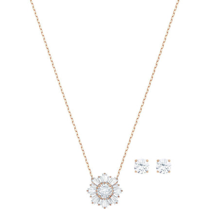 Swarovski Women's Pendant and Earring Set - Sunshine Rose Gold Plated | 5480468 ,