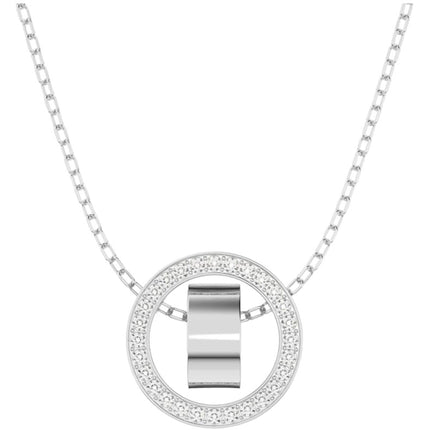 Swarovski Women's Pendant - Hollow White Rhodium Plated Sliding Ball Clasp | 5636501 ,