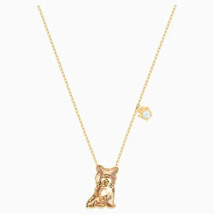 Swarovski Women's Pendant Necklace - Pets Yorkshire Light Brown Crystal | 5446987 ,