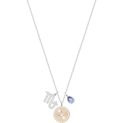 Swarovski Women's Pendant Necklace - Zodiac Scorpio Sign Rhodium Plated | 5349222 ,
