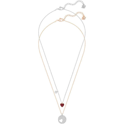 Swarovski Women's Pendant Set - Crystal Wishes Heart Red and Clear Crystal | 5370071 ,