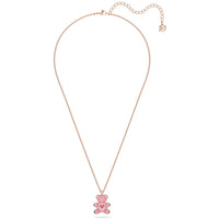 Swarovski Women's Pendant - Teddy Pink Crystal Rose Gold Lobster Clasp | 5642976 ,