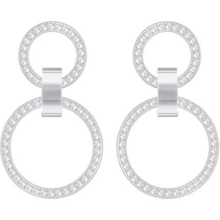 Swarovski Women's Pierced Earrings - Hollow, Silver Tone | 5349353 ,