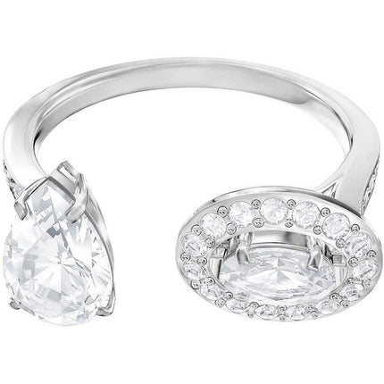 Swarovski Women's Ring - Attract Rhodium Plated Clear Crystal, Size 55 | 5410292 ,