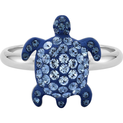 Swarovski Women's Ring - Mustique Sea Life Blue Crystals Turtle, Size 7 | 5524496 ,