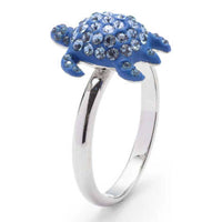 Swarovski Women's Ring - Mustique Sea Life Blue Crystals Turtle, Size 7 | 5524496 ,