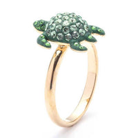 Swarovski Women's Ring - Mustique Sea Life Green Crystal Turtle, Size 6.5 | 5524497 ,