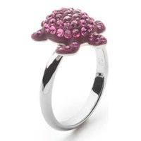 Swarovski Women's Ring - Mustique Sea Life Pink Crystals Turtle, Size 5.75 | 5525675 ,