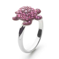 Swarovski Women's Ring - Mustique Sea Life Pink Crystals Turtle, Size 6.75 | 5524495 ,