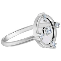 Swarovski Women's Ring - North Rhodium Plated White Crystals, Size 6.75 | 5551798 ,