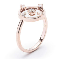 Swarovski Women's Ring - North White Crystals On Round Compass Set, Size 7 | 5551801 ,