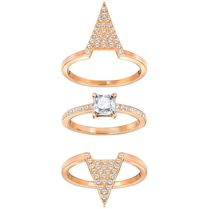 Swarovski Women's Ring Set - Funk Crystal Pave Rose Gold Tone | 5241272 ,