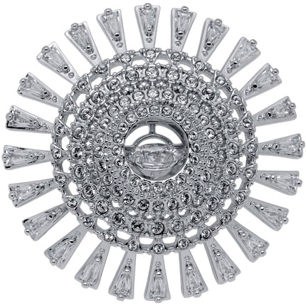 Swarovski Women's Ring - Sparkling Dance Rhodium Plated Cocktail, Size 5.75 | 5572512 ,
