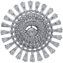 Swarovski Women's Ring - Sparkling Dance Rhodium Plated Cocktail, Size 5.75 | 5572512