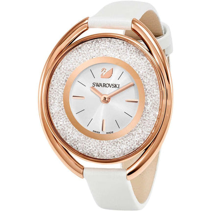 Swarovski Women's Strap Watch - Crystalline Oval White Leather | 5230946 ,