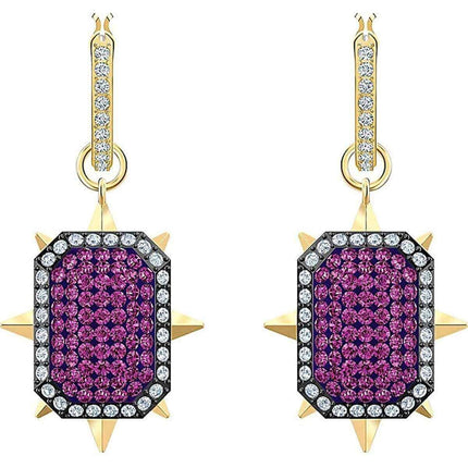 Swarovski Women's Stud Earrings - Tarot Magic Gold Tone Purple | 5490915 ,