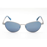 Swarovski Women's Sunglasses - Blue Mirror Lens Cat Eye Shape Frame | SK0386 14X ,