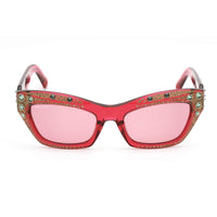 Swarovski Women's Sunglasses - Bordeaux Lens Shiny Pink Cat Eye Frame | SK0380 72S ,