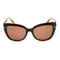 Swarovski Women's Sunglasses - Brown Lens Dark Havana Cat Eye Frame | SK0391 52E ,