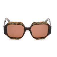 Swarovski Women's Sunglasses - Brown Lens Square Shape Acetate Frame | SK0382 52E ,