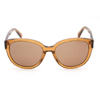 Swarovski Women's Sunglasses - Brown Lens Transparent Brown Oval Frame | SK0347 45E ,