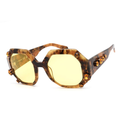 Swarovski Women's Sunglasses - Brown Mirror Lens Geometric Shape Frame | SK0375 52G ,