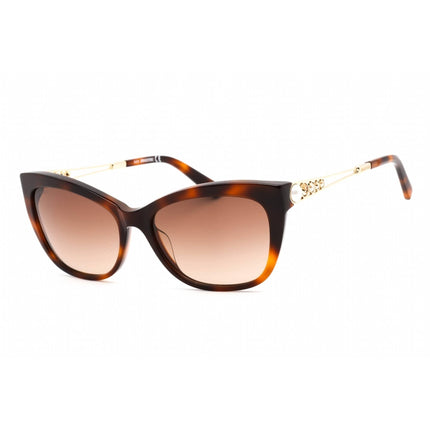Swarovski Women's Sunglasses - Dark Havana Plastic Cat Eye Shape Frame | SK0262 52F ,