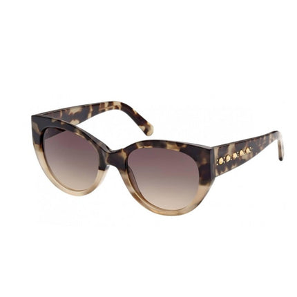 Swarovski Women's Sunglasses - Full Rim Havana Acetate Cat Eye Frame | SK0372 56F ,