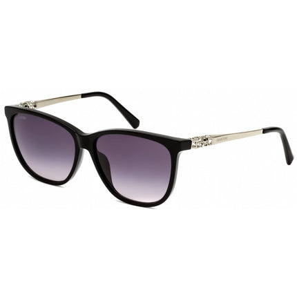 Swarovski Women's Sunglasses - Full Rim Shiny Black Plastic Rectangular | SK0225 01B ,