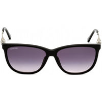 Swarovski Women's Sunglasses - Full Rim Shiny Black Plastic Rectangular | SK0225 01B ,