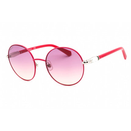 Swarovski Women's Sunglasses - Full Rim Shiny Fuchsia Metal Round Frame | SK0260 75Y ,