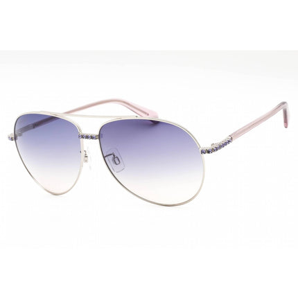 Swarovski Women's Sunglasses - Full Rim Shiny Palladium Metal Aviator | SK0343-H 16Z ,