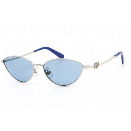 Swarovski Women's Sunglasses - Full Rim Shiny Palladium Metal Cat Eye | SK0261 16V ,