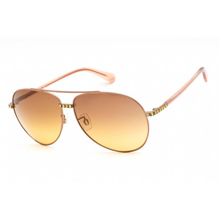 Swarovski Women's Sunglasses - Full Rim Shiny Rose Gold Metal Aviator | SK0343-H 36F ,