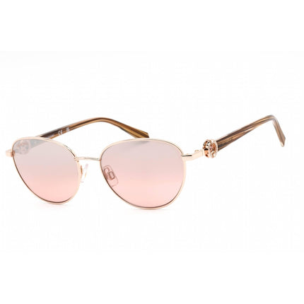 Swarovski Women's Sunglasses - Full Rim Shiny Rose Gold Metal Cat Eye | SK0205 28U ,