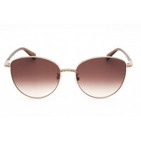 Swarovski Women's Sunglasses - Full Rim Shiny Rose Gold Metal Cat Eye | SK0344-H 28F ,