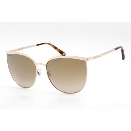 Swarovski Women's Sunglasses - Gold Cat Eye Frame Brown Mirror Lens | SK0250-K 32G ,