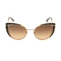Swarovski Women's Sunglasses - Gold Cat Eye Frame Gradient Brown Lens | SK0282 30F ,