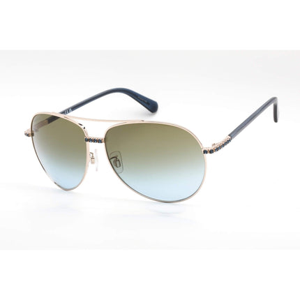 Swarovski Women's Sunglasses - Gradient Blue Lens Aviator Metal Frame | SK0343-H 28W ,