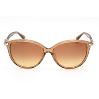 Swarovski Women's Sunglasses - Gradient Brown Lens Cat Eye Shape Frame | SK0362 45F ,