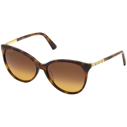 Swarovski Women's Sunglasses - Gradient Brown Lens Dark Havana Frame | SK0309 52F ,