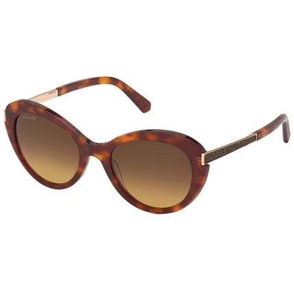 Swarovski Women's Sunglasses - Gradient Brown Lens Dark Havana Frame | SK0327 52F ,