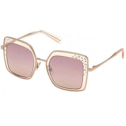 Swarovski Women's Sunglasses - Gradient Brown Lens Shiny Beige Frame | SK0324-H 57F ,