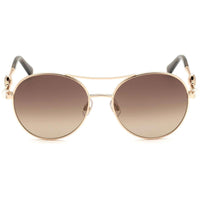 Swarovski Women's Sunglasses - Gradient Brown Lens Shiny Rose Gold Frame | SK0278 28F ,