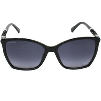Swarovski Women's Sunglasses - Gradient Smoke Lens Shiny Black Frame | SK0148 01B ,