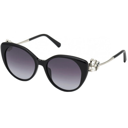 Swarovski Women's Sunglasses - Gradient Smoke Lens Shiny Black Frame | SK0279 01B ,