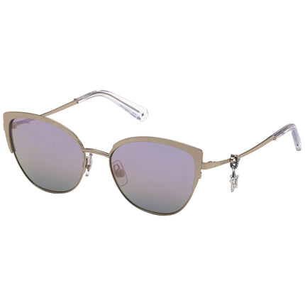 Swarovski Women's Sunglasses - Gradient Smoke Shiny Palladium Frame | SK0318 16Z ,